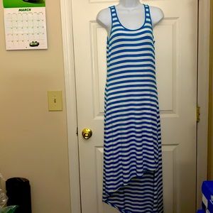 Michael Kors Blue/White striped dress. Size: Small